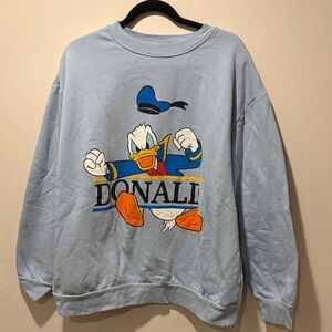 Disney Donald Duck Light Blue Crewneck Sweater